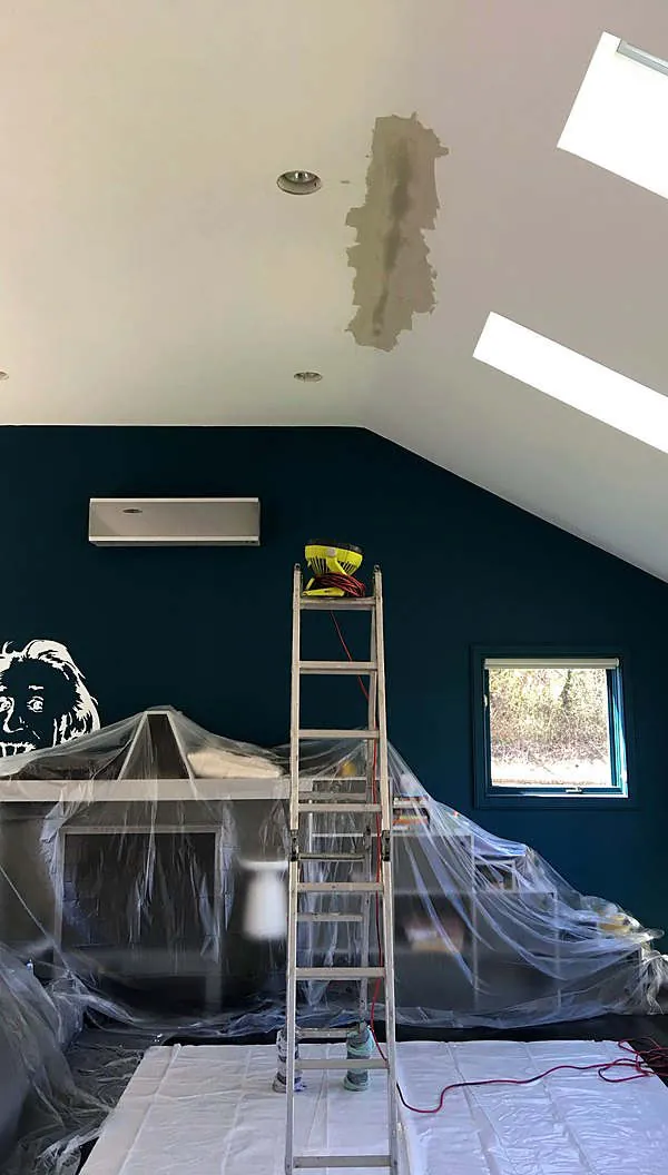 Ceiling line cut in, floor and furniture protected